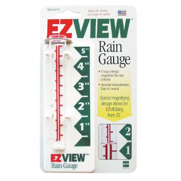 EZView Rain Gauge with Glass Vial and Water Level Magnification