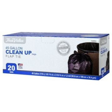 True Value, 45 Gal Clean-Up Trash Bag, XL, 20 pk
