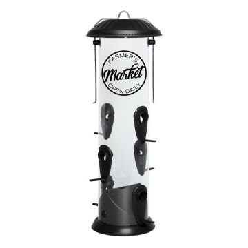 Wild Wings Farmhouse Plastic Easy Clean Tube Bird Feeder, 2.8 qt