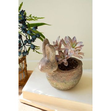 Kalalou Rustic Terracotta Rabbit Planter