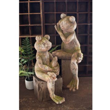 Kalalou Faux Concrete Frogs