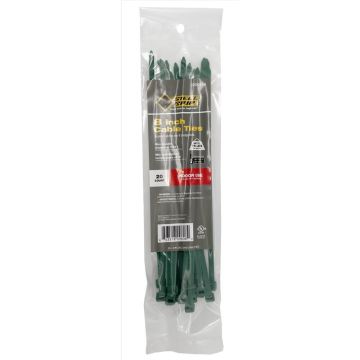 Steel Grip 8 in. L Green Cable Tie, 20 pk