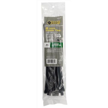 Steel Grip 8 in. L Black Cable Tie, 20 pk