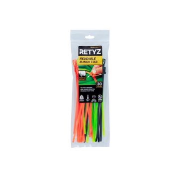 RETYZ EveryTie 8 in. L Assorted Cable Tie, 30 pk