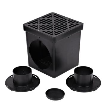 NDS Square Catch Basin Drain Kit, 9 in