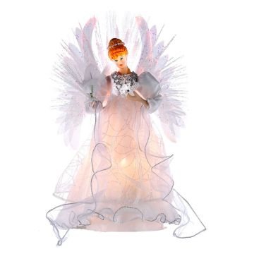 Kurt Adler 14“ Fiber-Optic Multicolored Angel Treetop