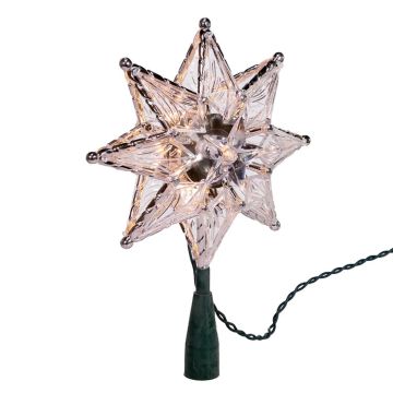Kurt Adler 8“ UL 10-Light Clear Star Treetop