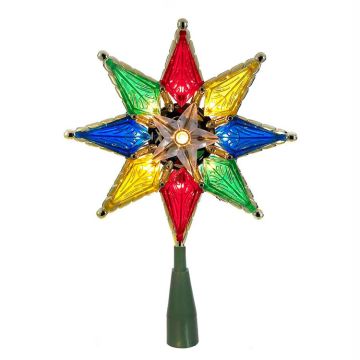 Kurt Adler 8“ UL 10-Light Multicolored Star Treetop