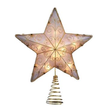 Kurt Adler 8.5“ UL 10-Light Gold Reflector Star Treetop