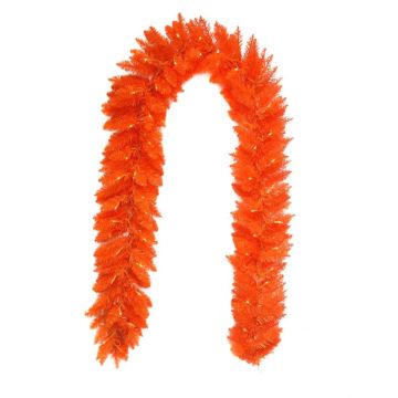 Kurt Adler 9' Pre-Lit Orange Incandescent Orange Garland