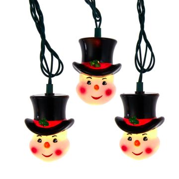 Kurt Adler 9' UL 10L Snowman Head Light Set