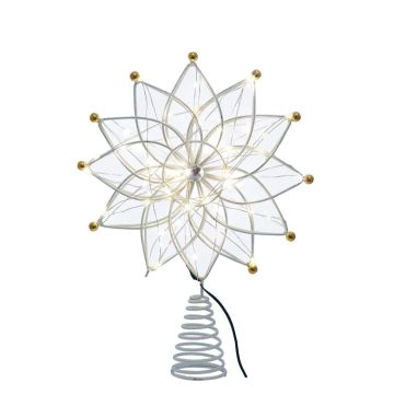 Kurt Adler 14.5“ 50L Warm White LED 12-Point Star Treetop