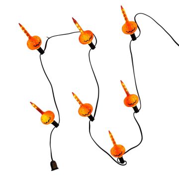 Kurt Adler 6' UL 7L LED Pumpkin Streaming Sting Light Set