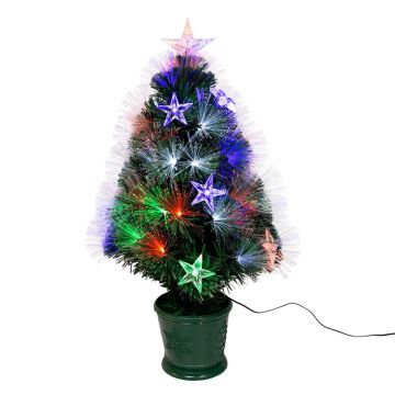 Kurt Adler 24“ Battery Operated Pre-Lit Fiber Optic Potted Tree