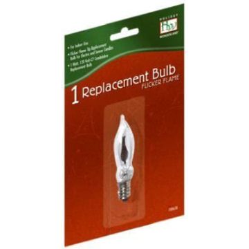 Holiday Wonderland, C7 7 Watt Incandescent Flicker Flame Replacement Bulb, 1 pack