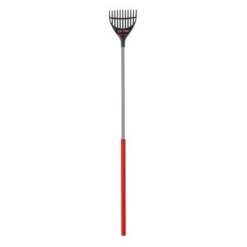 Truper Tru Tough Flexible Poly Leaf Rake, 11" Head, Steel Handle, 28" Comfort Grip