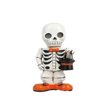 Luxe Light Décor Skeleton with Bow Tie, LCD eyes, Battery Operated
