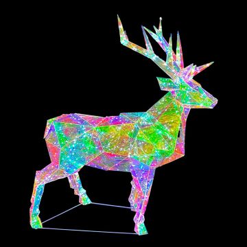 Iridescent Christmas Deer, 610 LEDs, 57" 