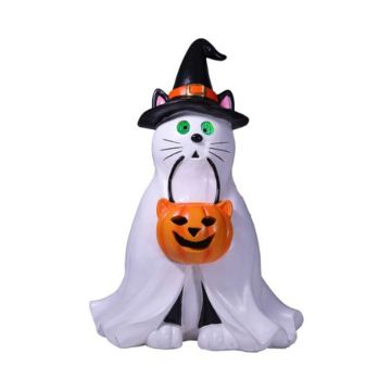 Luxe Light Décor Cat Ghost, LCD eyes, battery operated