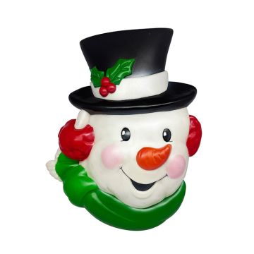 Luxe Light Décor 2-D Snowman, Battery Operated, Timer, 20"
