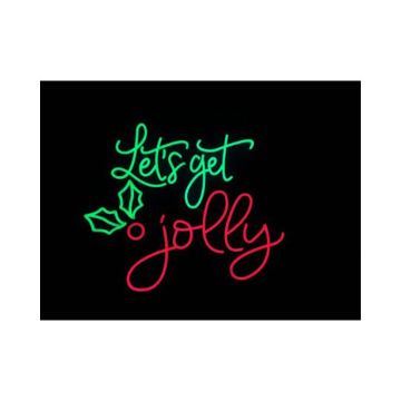 Luxe Light Décor Let's get Jolly Hanging Lighted Sign, 27"