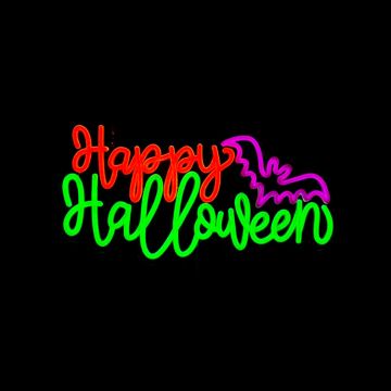 LUXE Neon "Happy Halloween" Sign