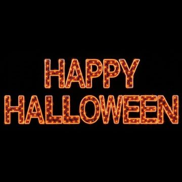 LUXE "Happy Halloween" with Twinkling Lights 25 x 4FT