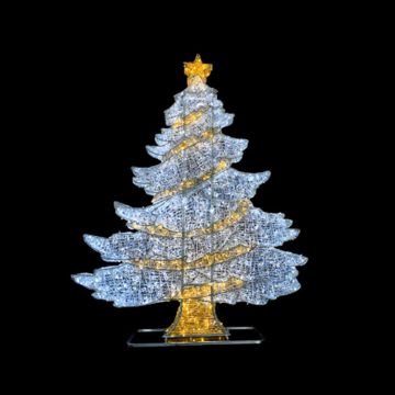 LUXE Crystal Tree with Twinkling LEDs 9FT