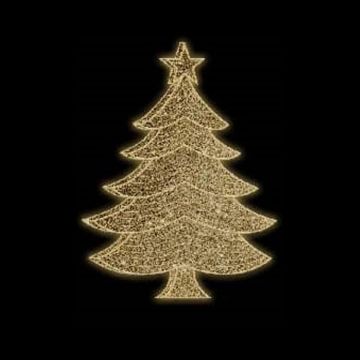 LUXE Vintage Tinsel Tree with Twinkling LEDs 8FT