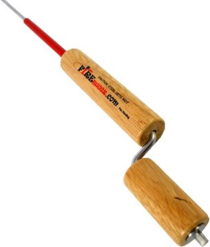 Firebuggz Crank-Eez Campfire Hiking Food Roaster, Red