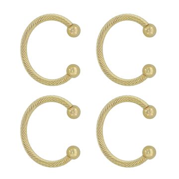 MantleClip Chic Stocking Holders 4-pack, Gold