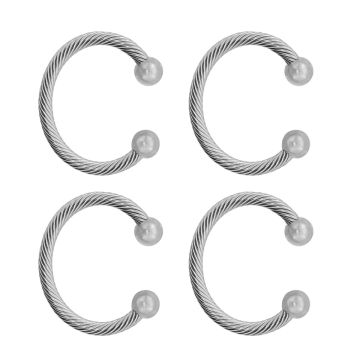MantleClip Chic Stocking Holders 4-pack, Silver