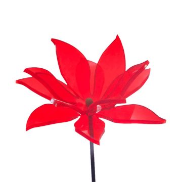 Sun Glowz Red Fluorescent Sun Drop Flower, 18" Tall
