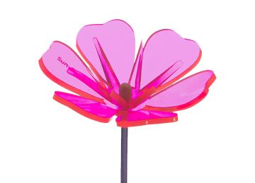 Sun Glowz Pink fluorescent Sunburst, 13" Tall
