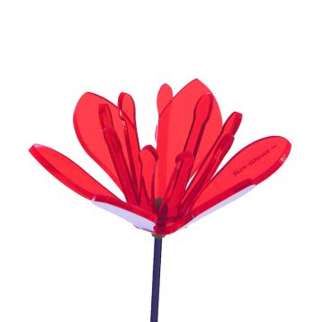 Sun Glowz Red Fluorescent Sunflare Flower, 18" Tall