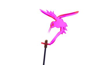Sun Glowz Pink fluorescent Hummingbird, 16.5" Tall