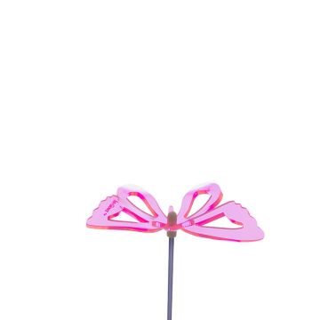 Sun Glowz Pink Fluorescent Butterfly, 13" Tall