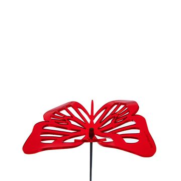 Sun Glowz Red Fluorescent Monarch Butterfly, 18" Tall
