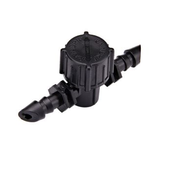 Raindrip Barbed Inline Valve, 1/4 in., Plastic, 2-Pack