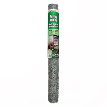 Yardgard Poultry Netting, Galvanized Steel, 2-In. Mesh, 24-In. x 25-Ft.