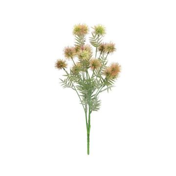 A&B Floral Thistle & Leaf Bush Peach