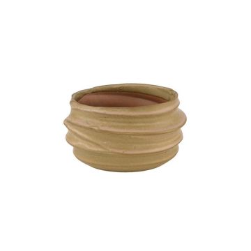 A&B Floral Stoneware Groove Pot Green Blue