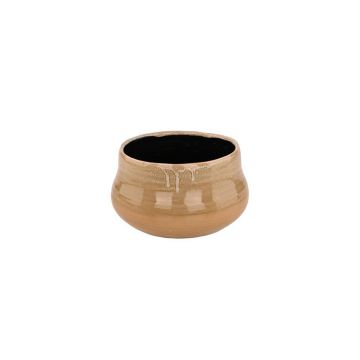 A&B Floral Stoneware Bulge Planter Pink