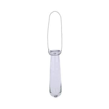 A&B Floral Hanging Glass Flower Drop Tube