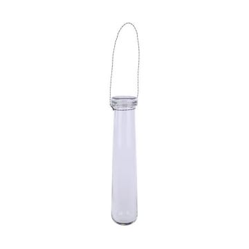 A&B Floral Hanging Glass Flower Straight Tube