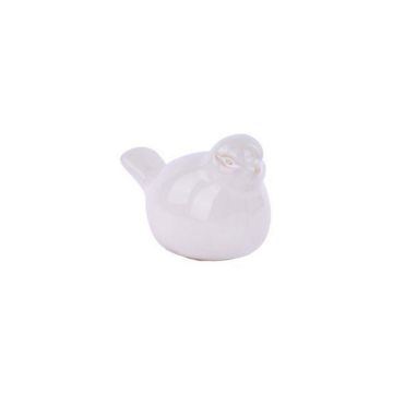 A&B Floral Ceramic Bird White