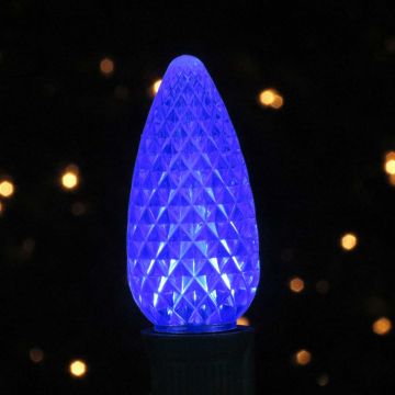 Holiday Bright Lights LED C9 Facet Blue (6in Space) 200 Lights Green Cord 99.5FT