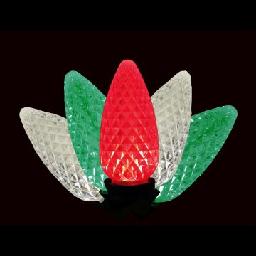 Holiday Bright Lights LED C9 Facet Traditional 75 Lights Green Cord 74FT