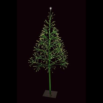 Holiday Bright Lights LED Shimmering Tree Green Twinkle 380 Lights Green Branches 4.5FT