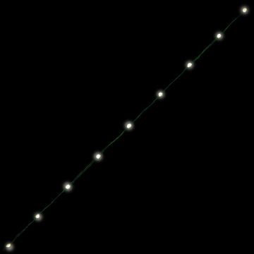 Holiday Bright Lights Battery Operated Big Seed Micro Lights 100 light count LED Warm White with Green Cord